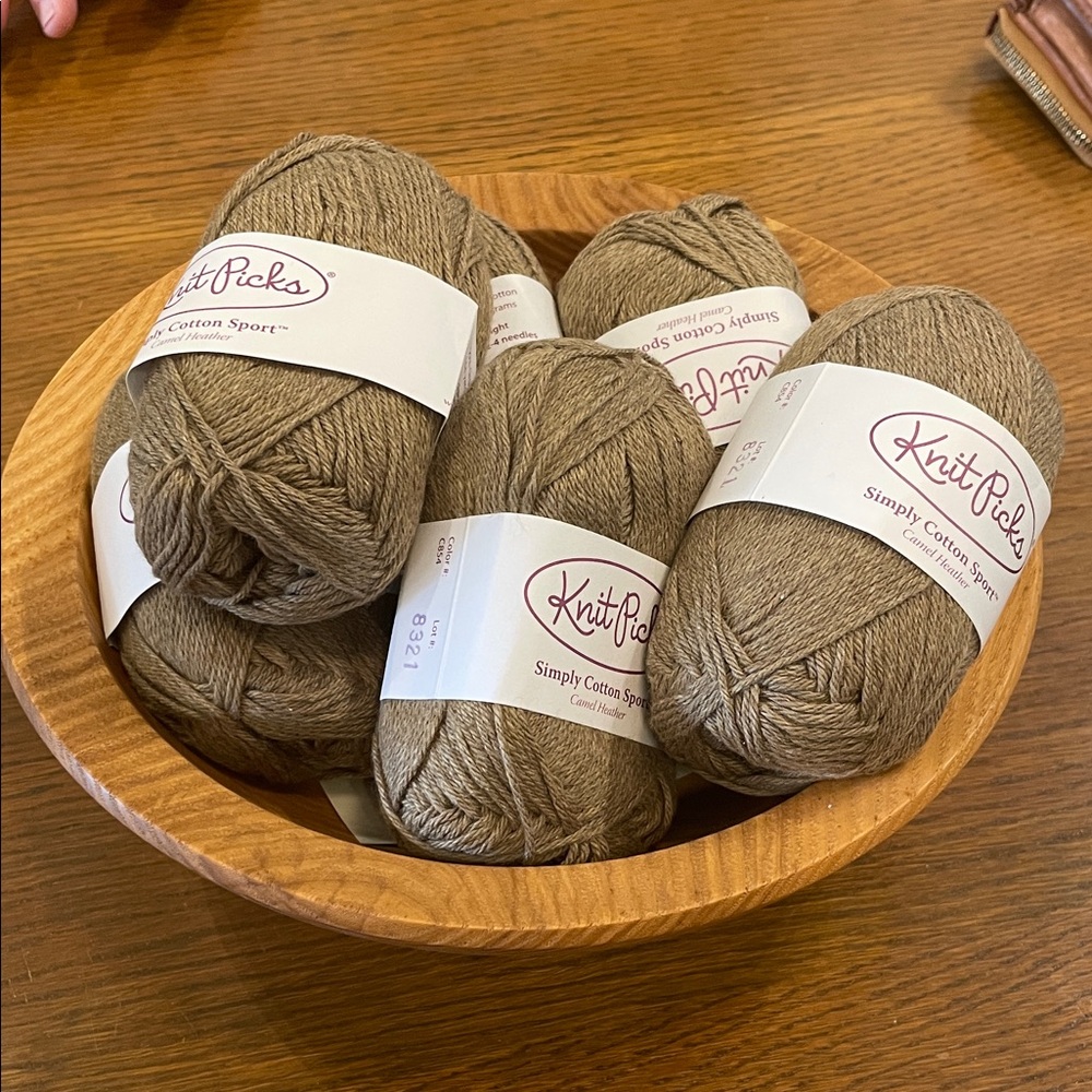 Simply Cotton Sport Yarn - CamelHeather 6 Skeins